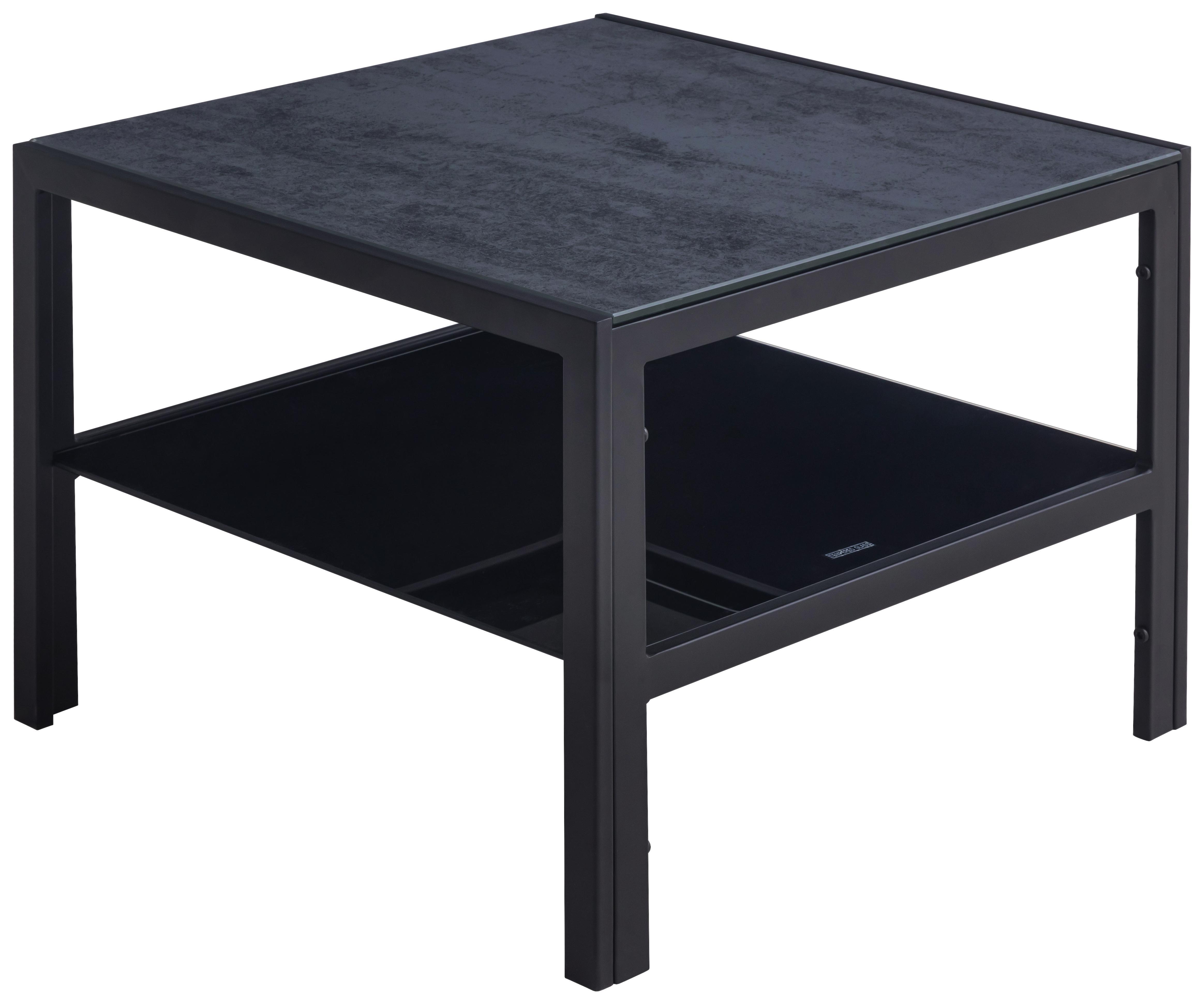 Couchtisch Force - Schwarz/Grau, MODERN, Glas/Metall (60/45/60cm)