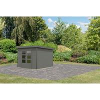 Gartenhaus Aetos 271/218/271 cm - Anthrazit/Grau, Basics, Holz/Metall (271/218/271cm)