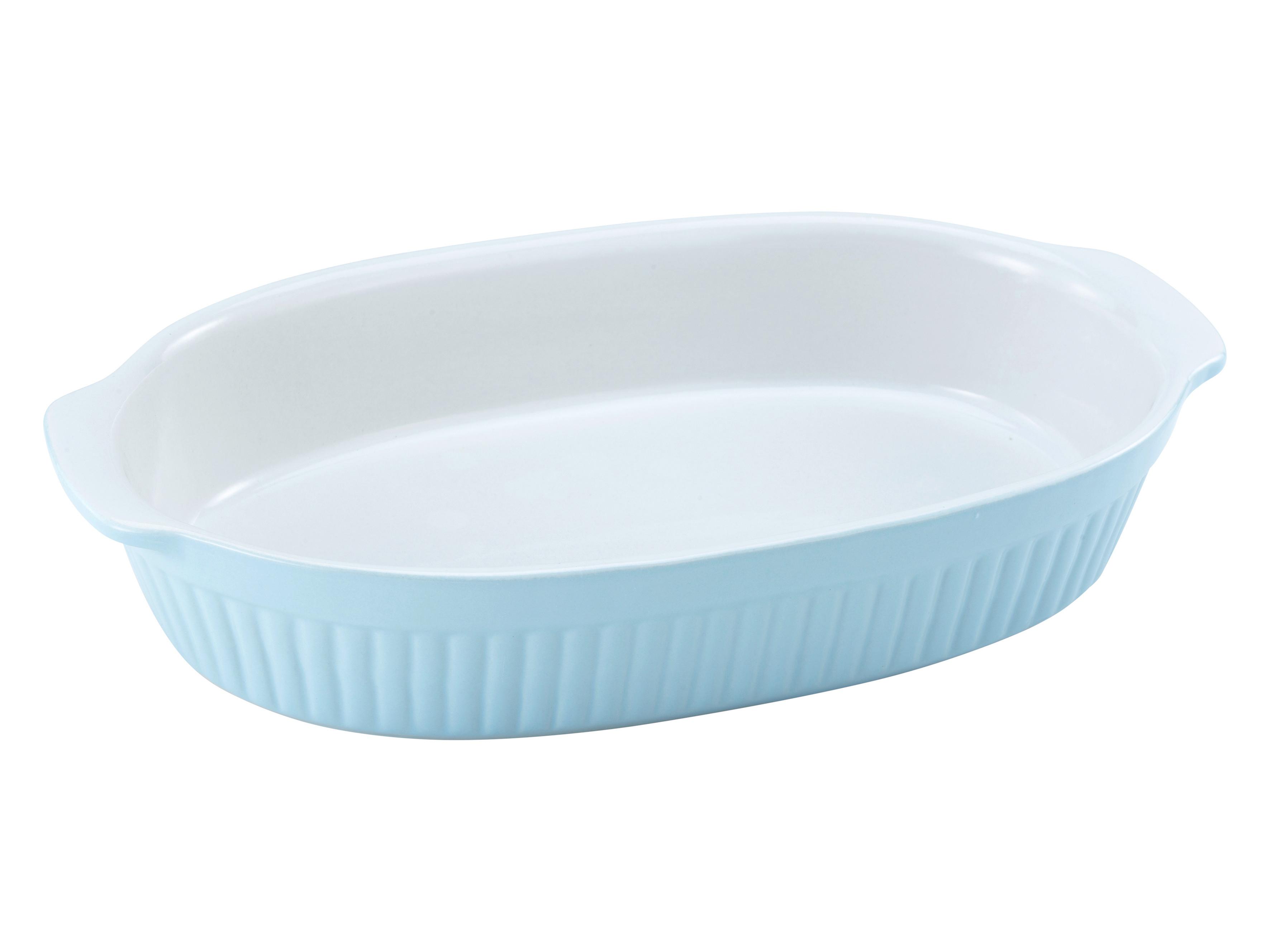Auflaufform Keramik Classic L/B/H: ca. 33,5/19/5 cm - Blau, KONVENTIONELL, Keramik (33,5/19/5cm) - Creatable