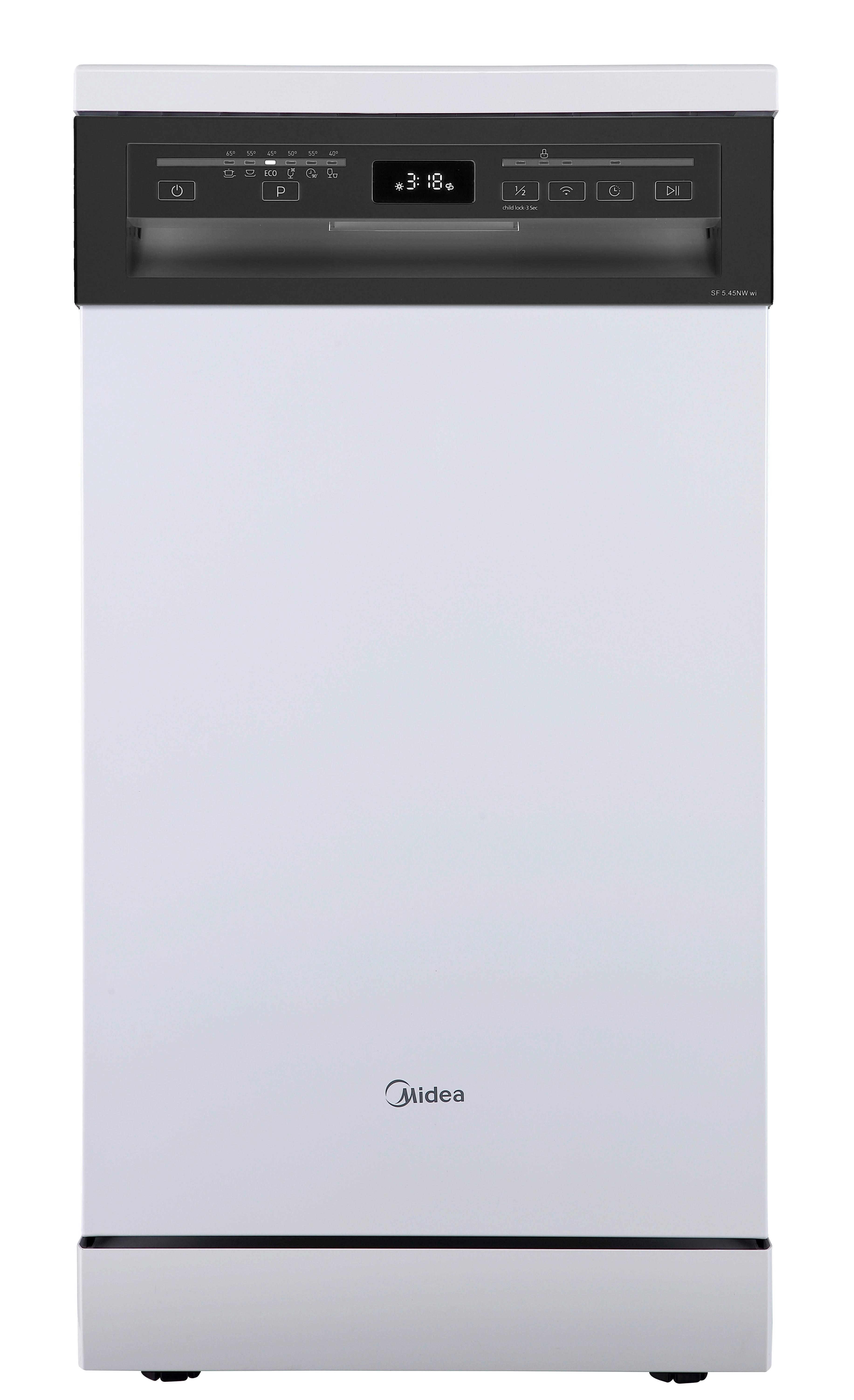 Geschirrspüler Mdwef936ww Geschirrspüler - Schwarz/Weiß, Basics, Kunststoff/Metall (44.8/84.5/60cm) - Midea