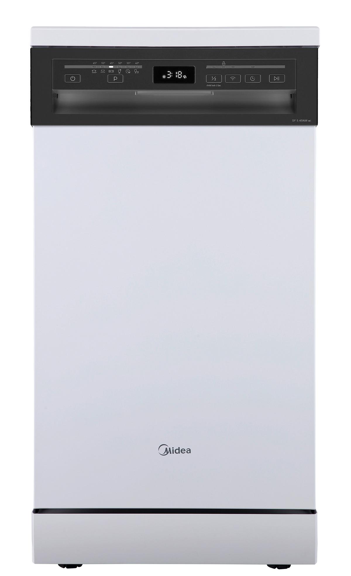 Geschirrspüler Mdwef936ww Geschirrspüler - Schwarz/Weiß, Basics, Kunststoff/Metall (44.8/84.5/60cm) - Midea