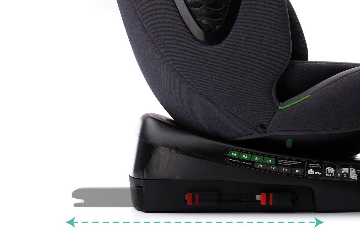 Kinderautositz Leon Grau B: 45 Cm - Grau, Basics, Kunststoff/Textil (55/45/90cm) - Fillikid