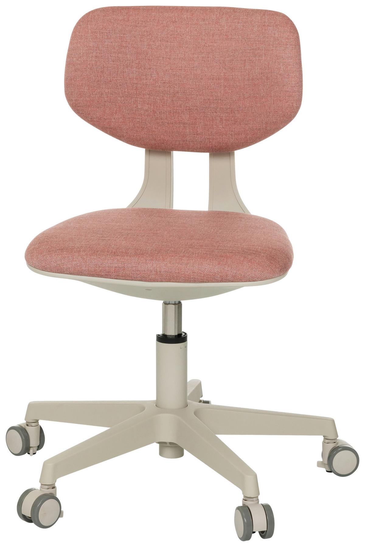 Jugenddrehstuhl Kiddy Classic Rosa B: 52 cm - Creme/Rosa, MODERN, Kunststoff/Textil (52/70 - 79/52cm) - MID.YOU