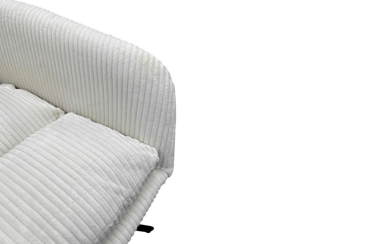 Armlehnstuhl-set Pura, Drehbar, Weiß 2er - Schwarz/Weiß, Design, Textil/Metall (58/88/64cm) - MID.YOU