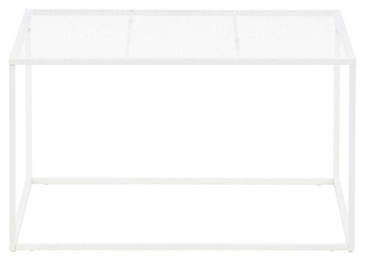 Couchtisch Netz - Weiß, Design, Metall (80/80/45cm) - Livetastic