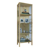 VITRINE Jensol, Honigeiche B: 60 cm - Honigeiche/Klar, Design, Glas/Holzwerkstoff (60/178/35cm) - Livetastic