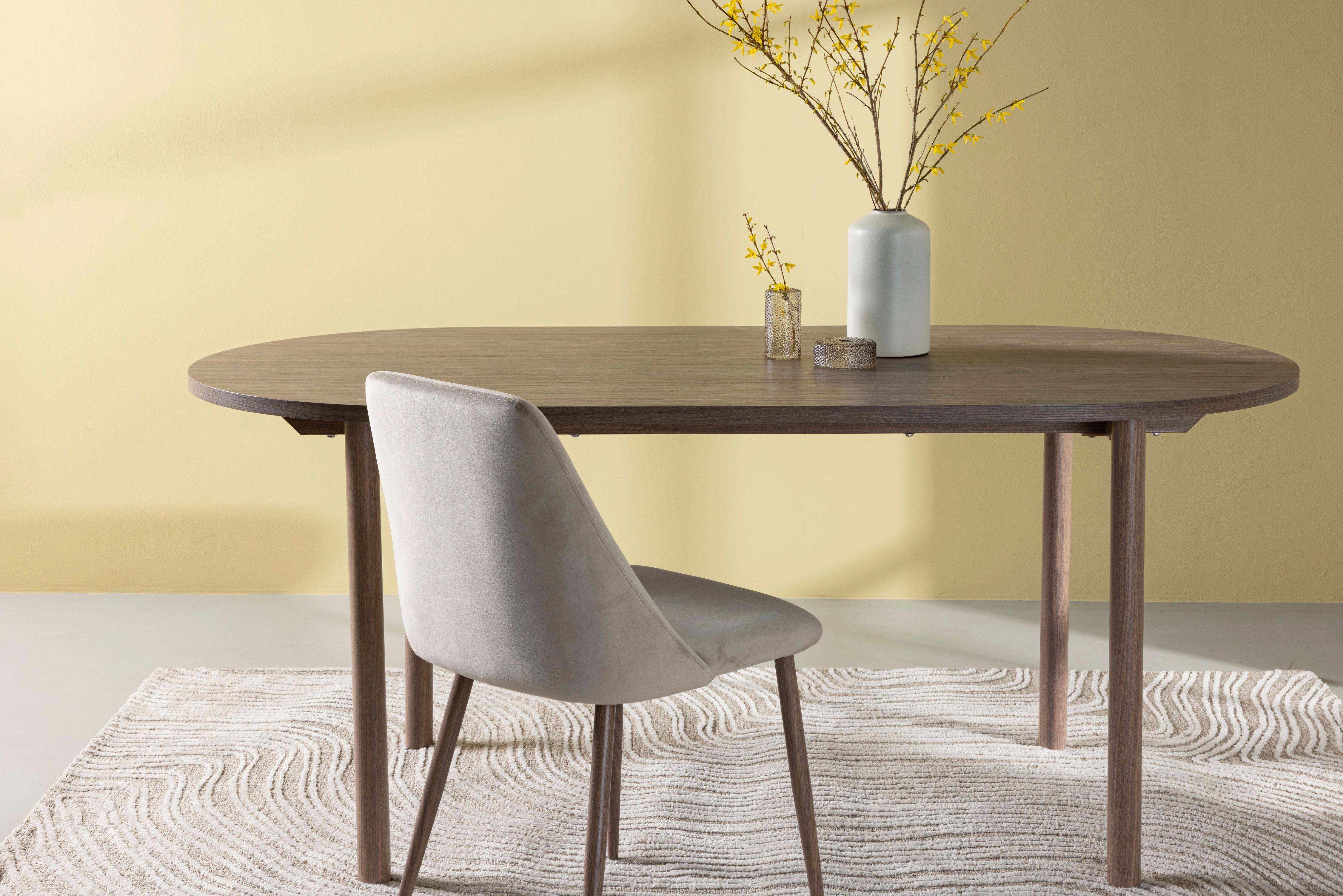 Esstisch Andy - Braun, Design, Holzwerkstoff/Metall (180/90/75cm) - Livetastic