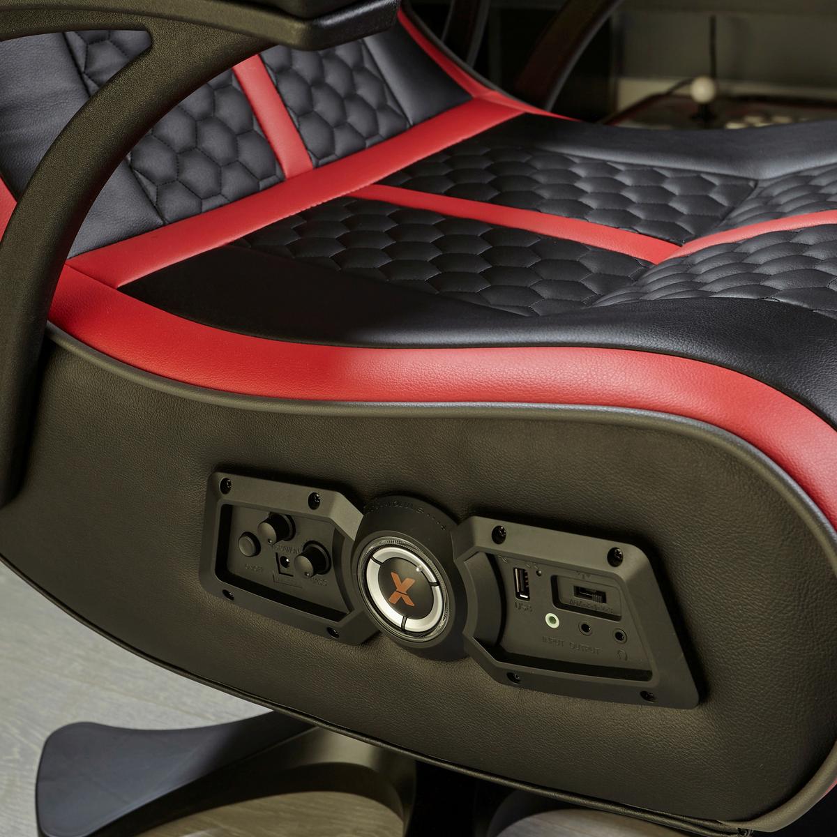 Gamingsessel Evora 2.1 - Rot/Schwarz, MODERN, Kunststoff/Textil (65/102,5/78cm) - X Rocker