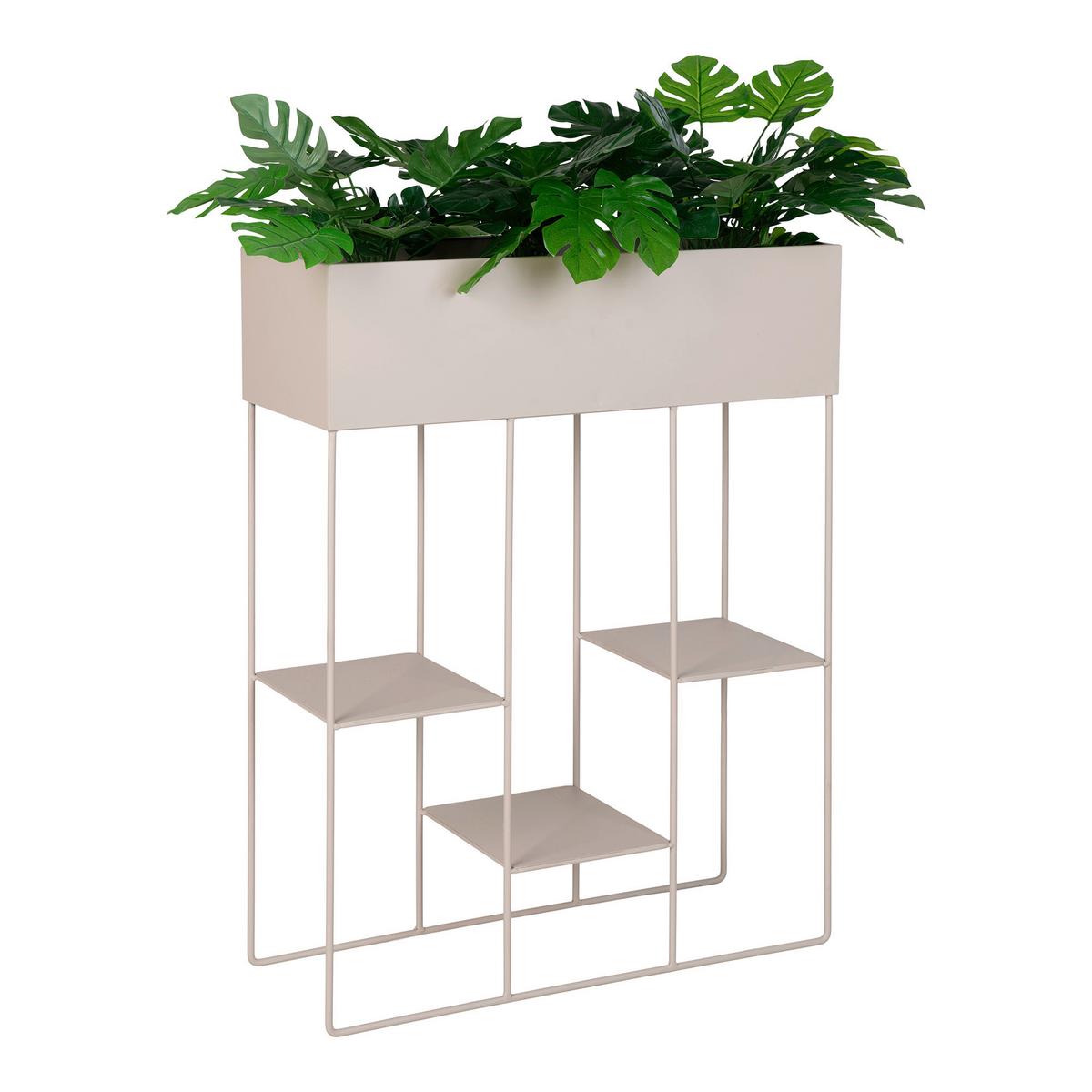 Übertopf Rabo Beige B: 25 cm - Beige, Design, Metall (25/80/60cm)
