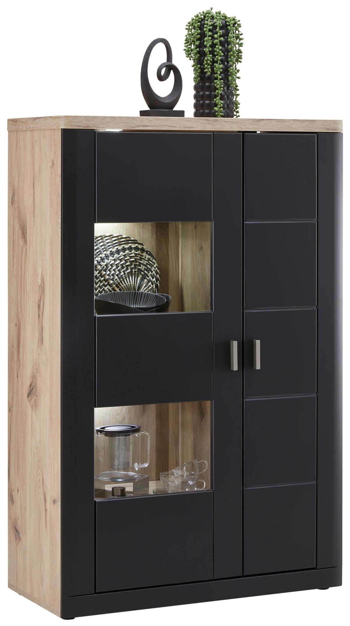 VITRÍNA GAME - Moderní, kompozitní dřevo (91/140/41cm)