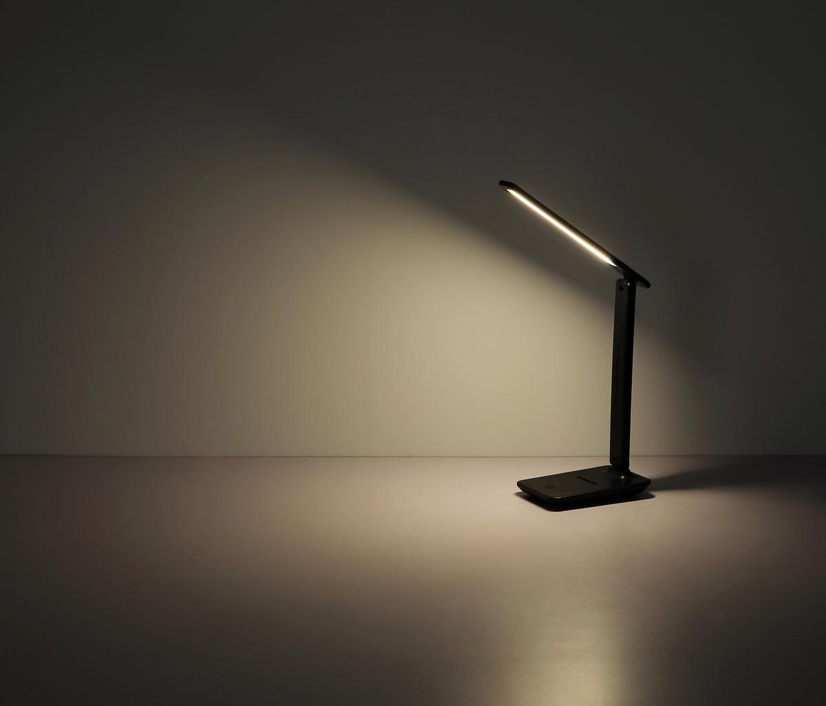 LED-Schreibtischleuchte Sonja Schwarz, Touchdimmer - Schwarz, MODERN, Kunststoff (28/11,5/50cm) - Luca Bessoni
