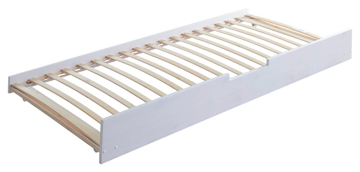Hausbett Kim Weiß/Altrosa 140x200cm - Altrosa/Weiß, MODERN, Holz/Textil (140/200cm) - Livetastic