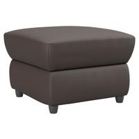 Polsterhocker Boston Braun Lederlook - Schwarz/Braun, KONVENTIONELL, Textil (68/45/68cm) - Livetastic
