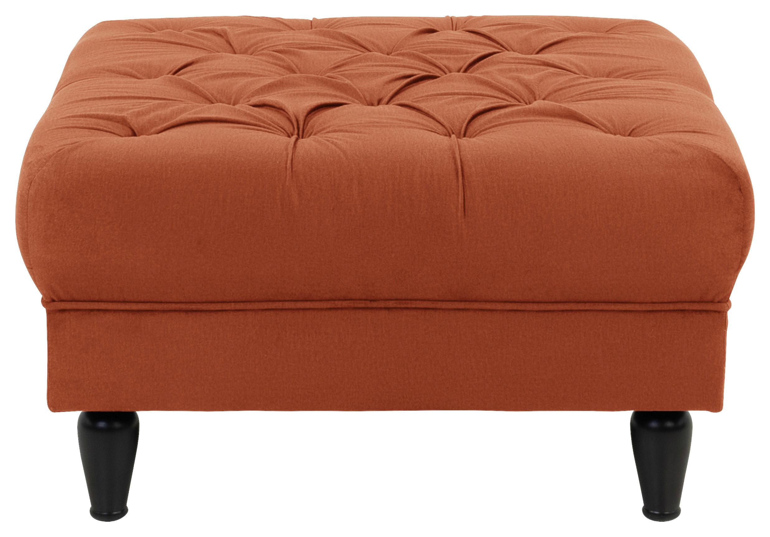 Hocker Cupido Rostfarben, B: 82 cm - Rostfarben/Schwarz, Design, Textil (82/44/82cm) - MID.YOU