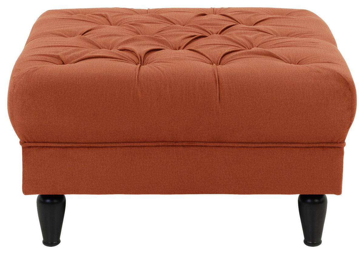 Hocker Cupido Rostfarben, B: 82 cm - Rostfarben/Schwarz, Design, Textil (82/44/82cm) - MID.YOU