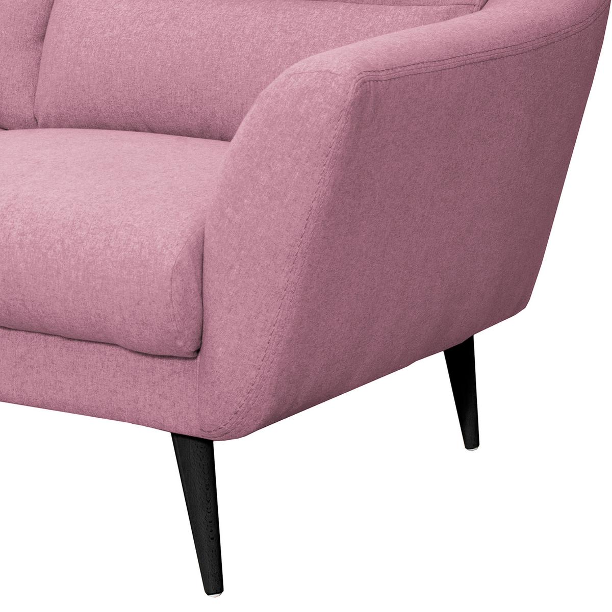 3-sitzer-sofa Tromso Rosa B: 209 Cm - Schwarz/Rosa, Design, Textil (209/87/88cm) - Livetastic