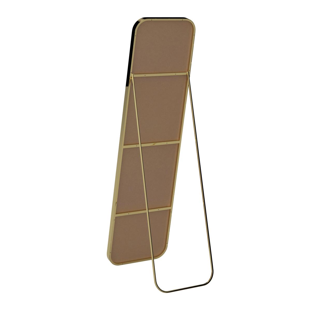 Zrcadlo LIV zlatý kov - barvy zlata, Moderní, kov/sklo (41/154/68,5cm) - Bessagi Home