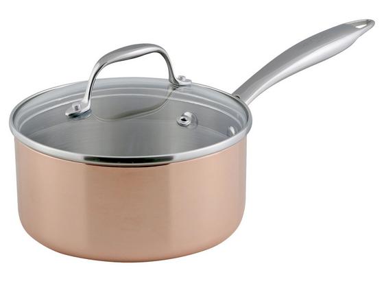 Stielkasserolle Ikarus Ø 16 cm - Klar/Kupferfarben, MODERN, Glas/Metall (16cm) Stielkasserolle Ikarus Ø 16 cm - Klar/Kupferfarben, MODERN, Glas/Metall (16cm)