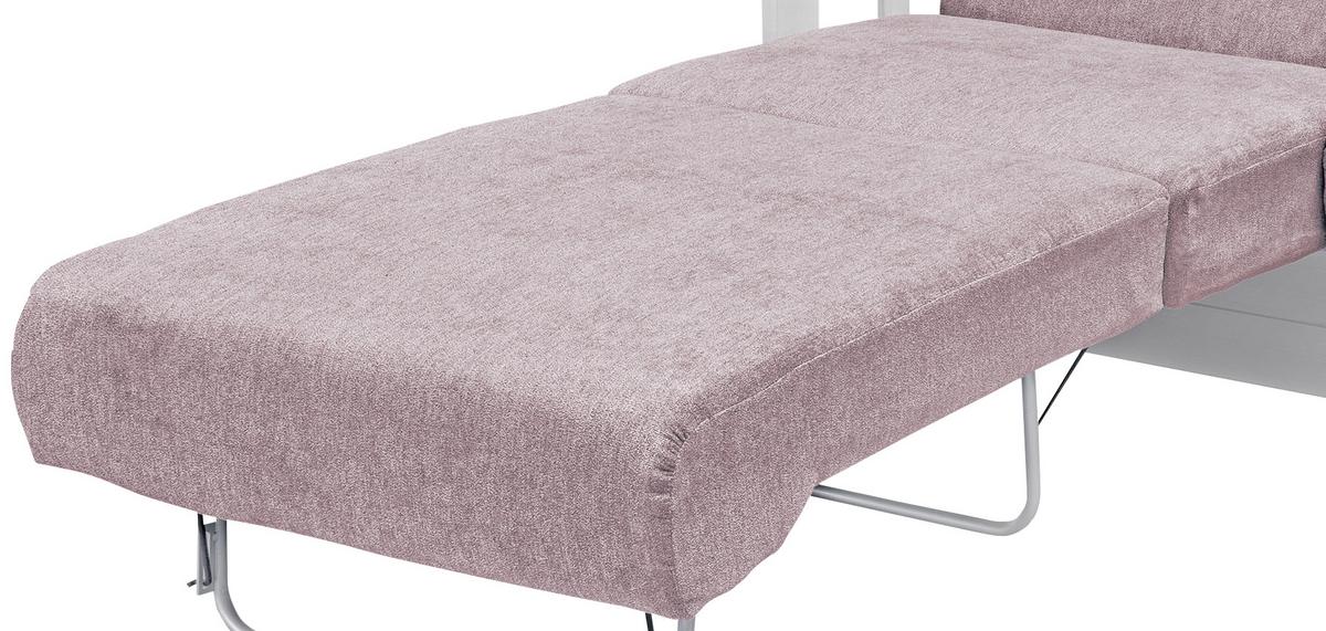 2-Sitzer-Sofa mit Schlaffunkt. Camino Holzkorpus Rosa/Weiß - Rosa/Weiß, LIFESTYLE, Holz/Textil (154/88/90cm) - Livetastic