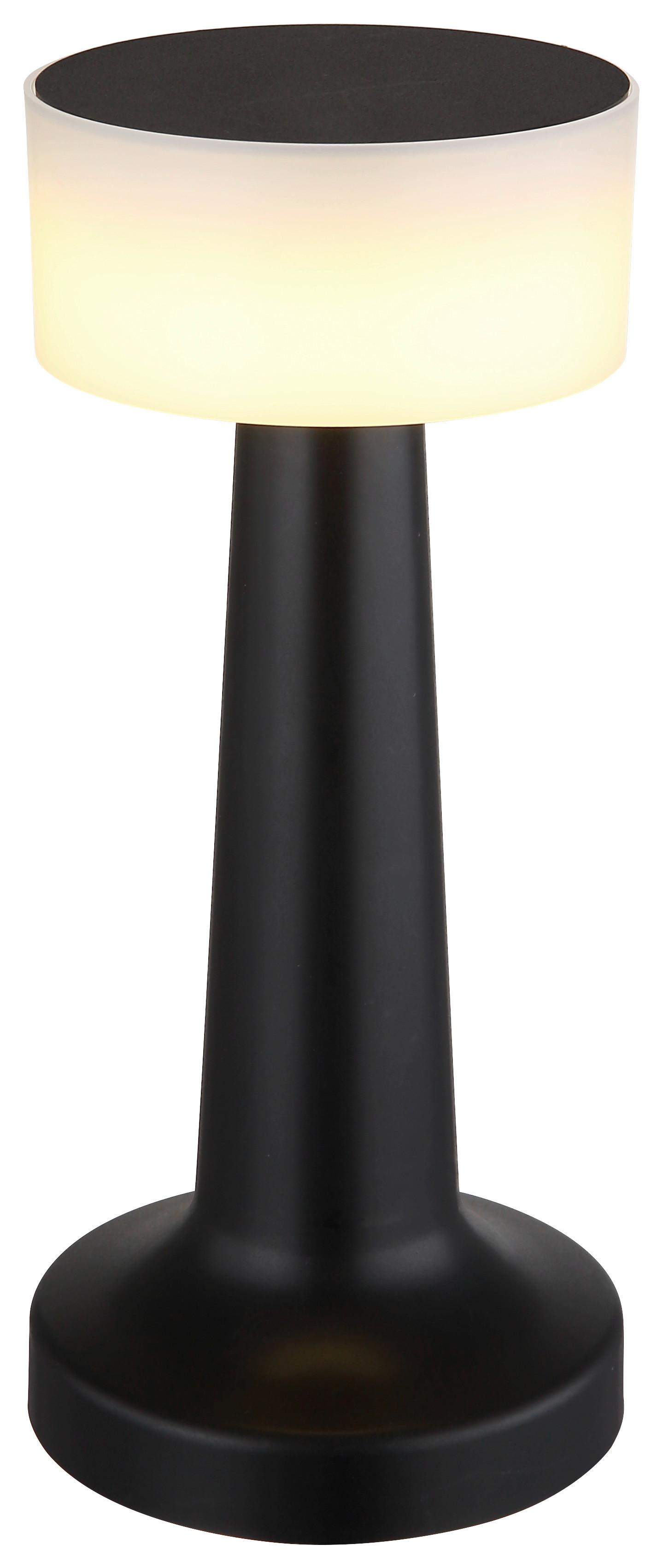 LED-Tischleuchte Win - Opal/Schwarz, MODERN, Kunststoff (9,5/21,5cm) - Luca Bessoni