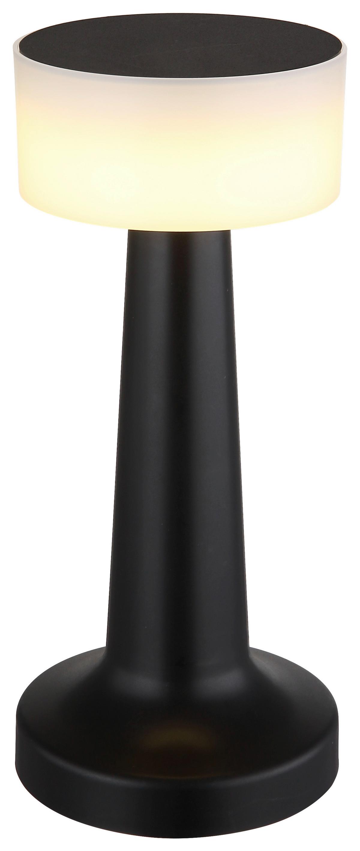 Led-tischleuchte Win - Opal/Schwarz, MODERN, Kunststoff (9,5/21,5cm) - Luca Bessoni