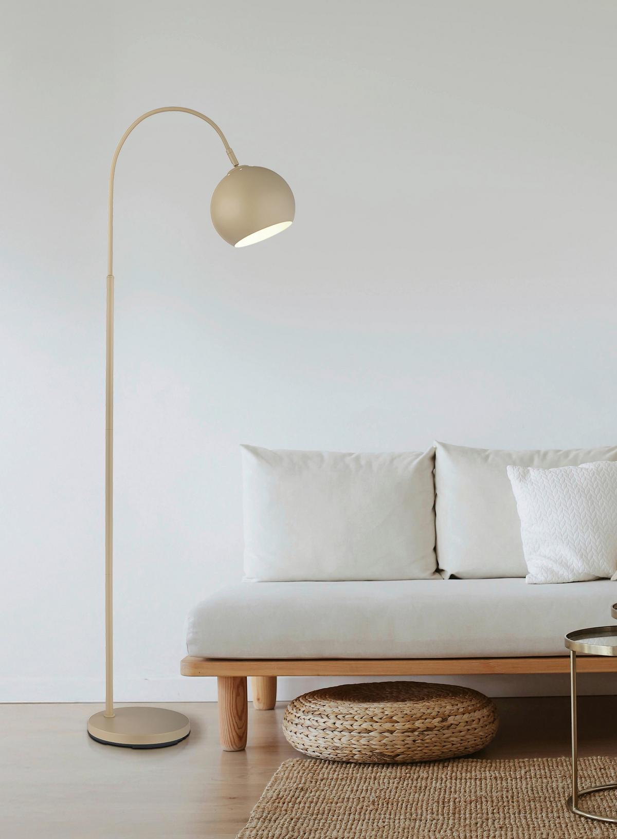 Stehleuchte 24779s Benno - Sandfarben/Schwarz, Basics, Kunststoff/Metall (46/25/150cm) - Globo