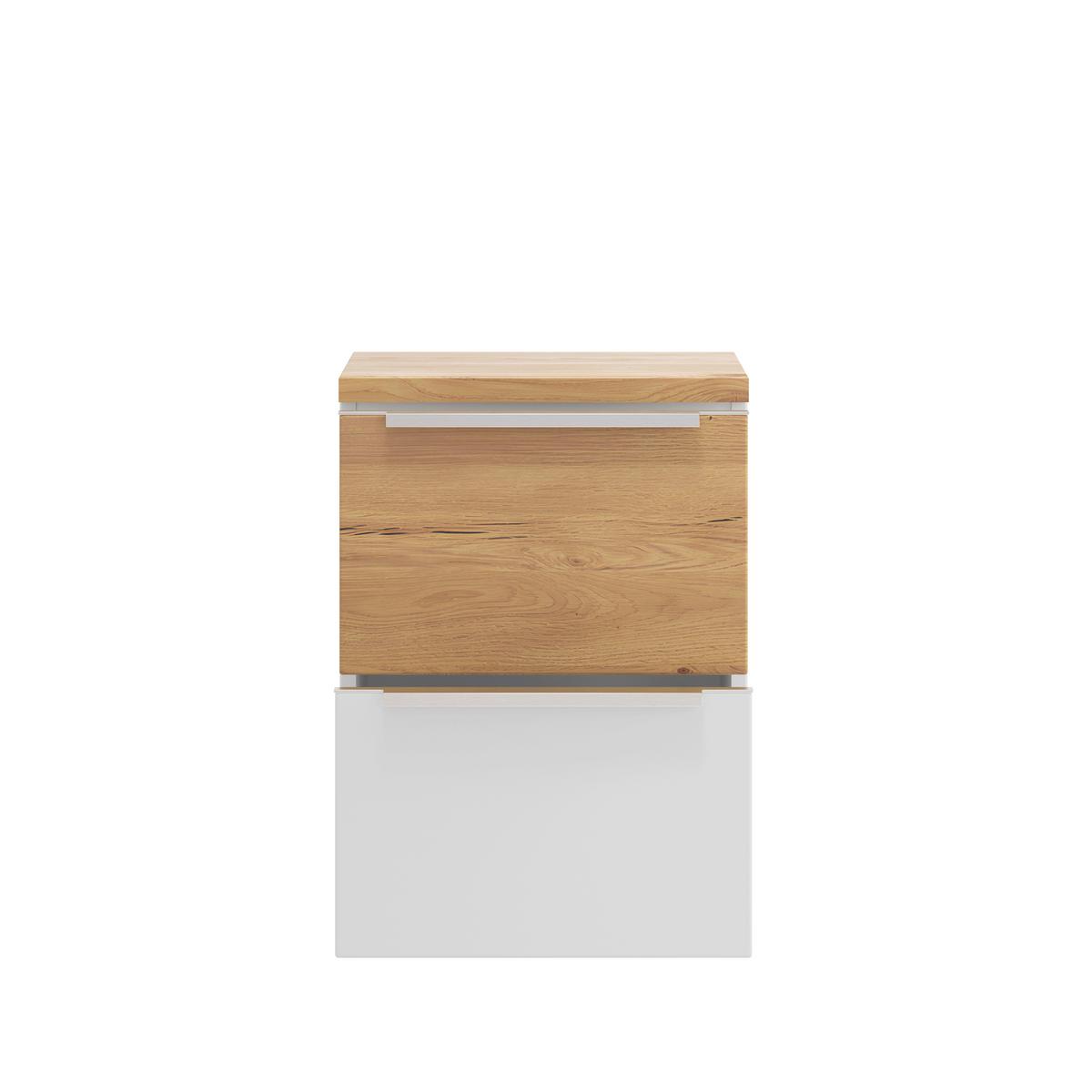 Unterschrank Verona Weiß/Wildeiche B: 40cm - Wildeiche/Weiß, Trend, Holzwerkstoff (40/54/35cm) - Held