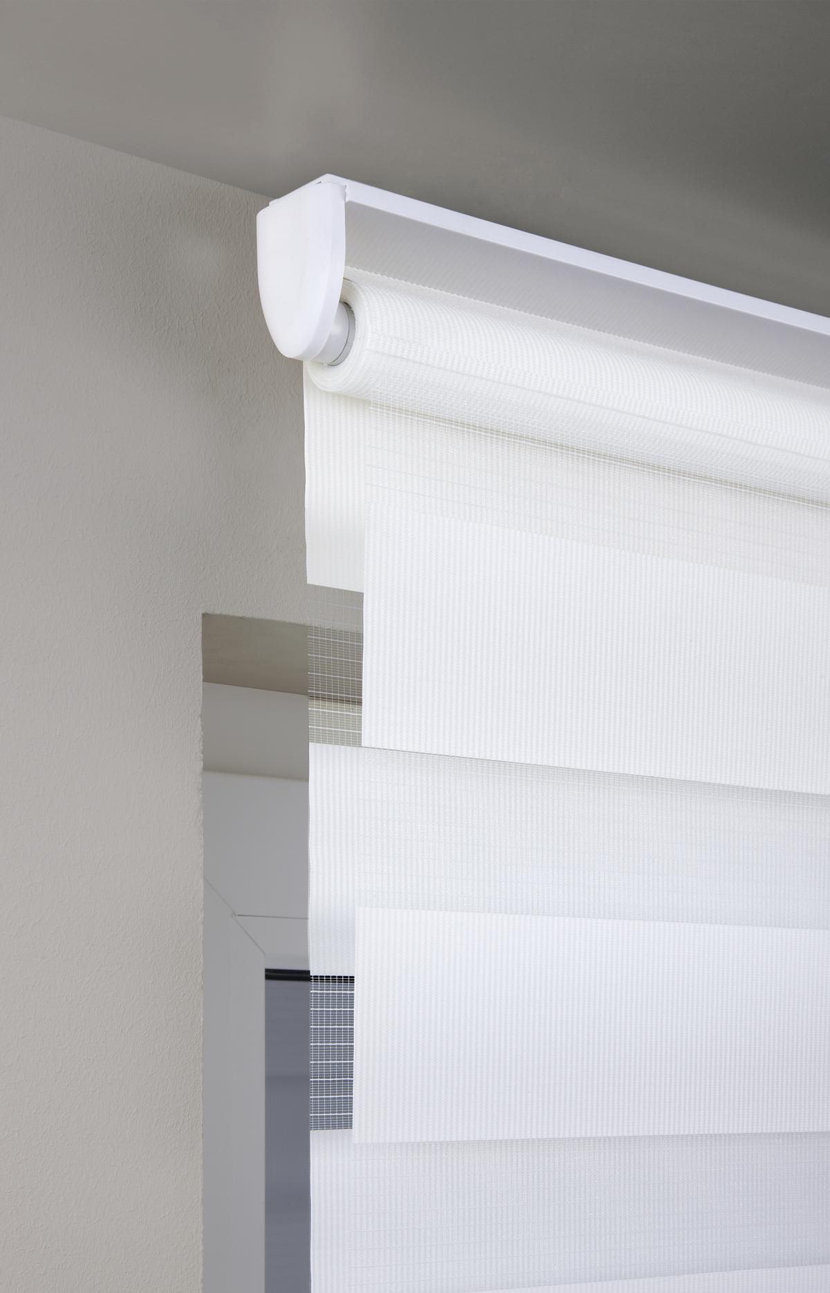 Doppelrollo Just Grau, Weiß B: 60 Cm - Weiß/Grau, Basics, Textil (60/160cm)