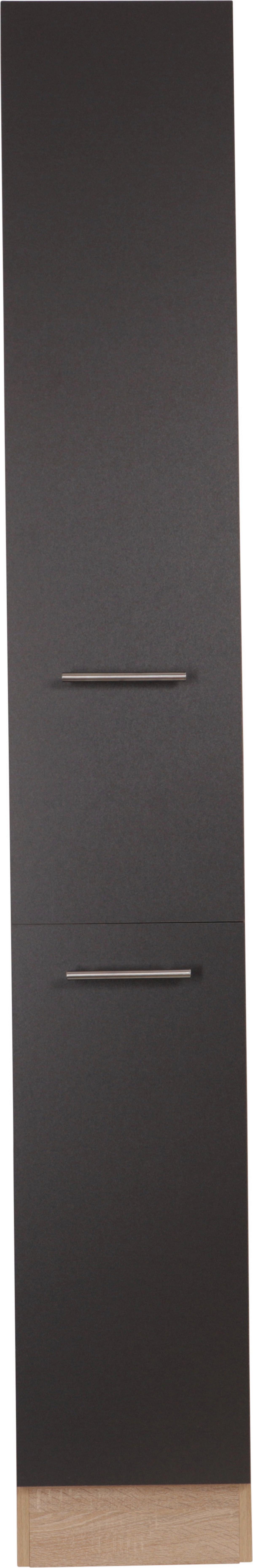 Apothekerschrank Merle Grau, Eiche Dekor B:30cm - Eichefarben/Grau, Basics, Holzwerkstoff (30/200/60cm) - Respekta