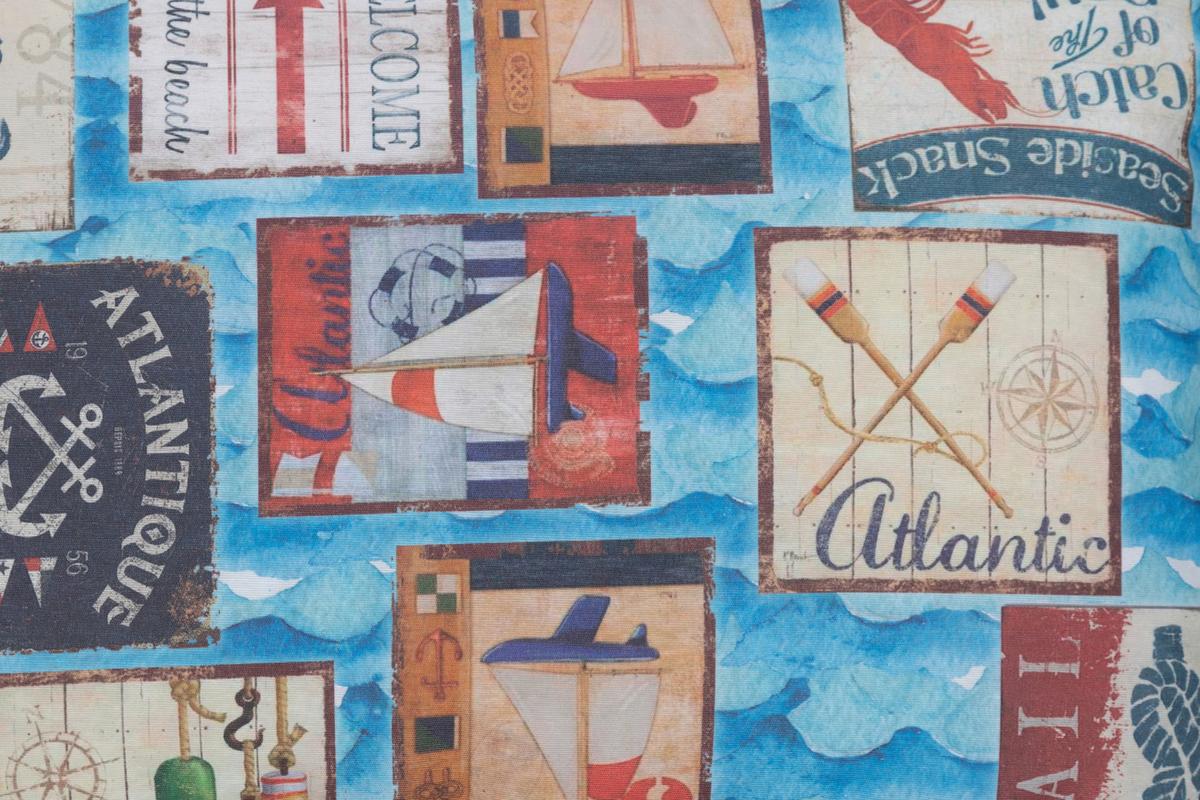 Auflage für Liege Togo 191x58x8 cm Multicolor - Blau, Basics, Textil (191/58/8cm) - Gardenson