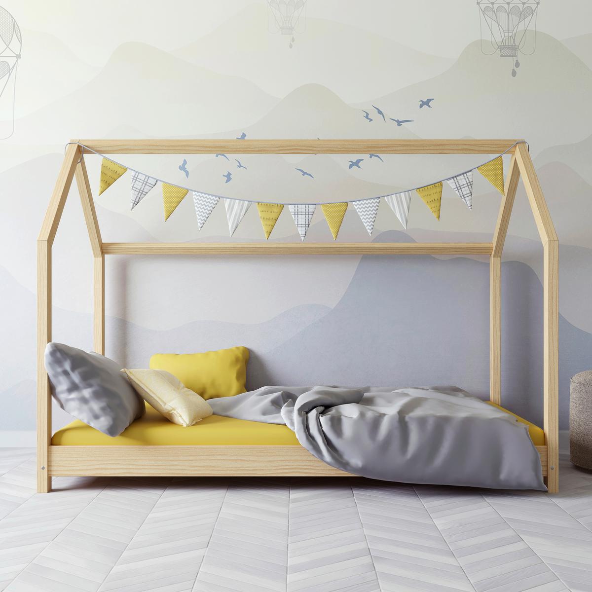 Hausbett Bella Kieferfarben B: 80cm - Birkefarben/Kieferfarben, MODERN, Holz (80/160cm) - MID.YOU