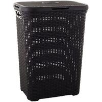 Szennyestartó Rattan Hatású - sötétbarna, Konventionell, műanyag (34,1/61,5/44,8cm) - Curver