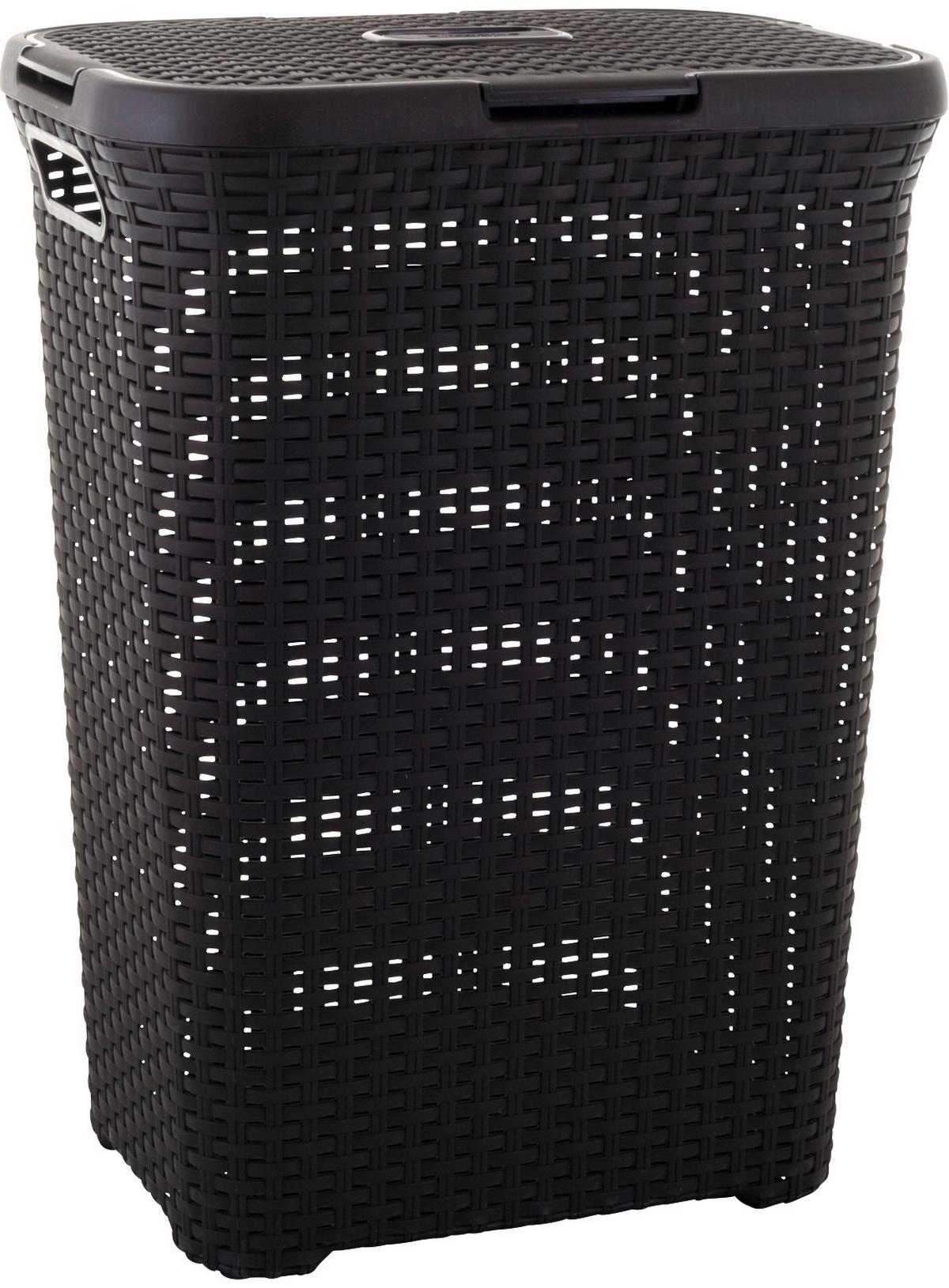 Szennyestartó Rattan Hatású - sötétbarna, Konventionell, műanyag (34,1/61,5/44,8cm) - Curver