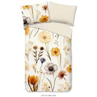 WENDEBETTWÄSCHE LARA - Sandfarben/Ecru, Design, Textil (140/200cm)