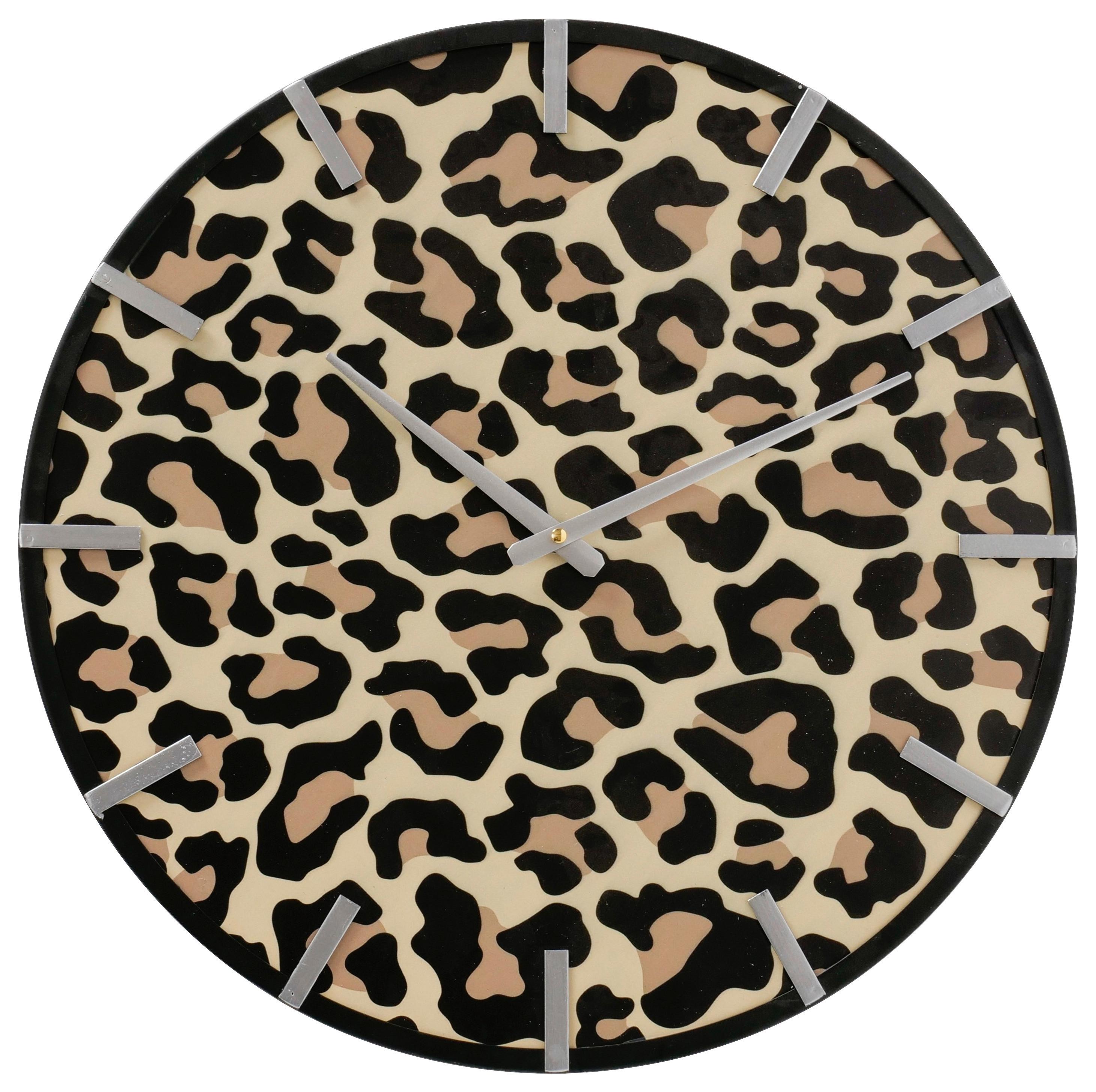 Nástenné hodiny LEONY II - svetlohnedá/čierna, Basics, kov (50cm) - Mömax