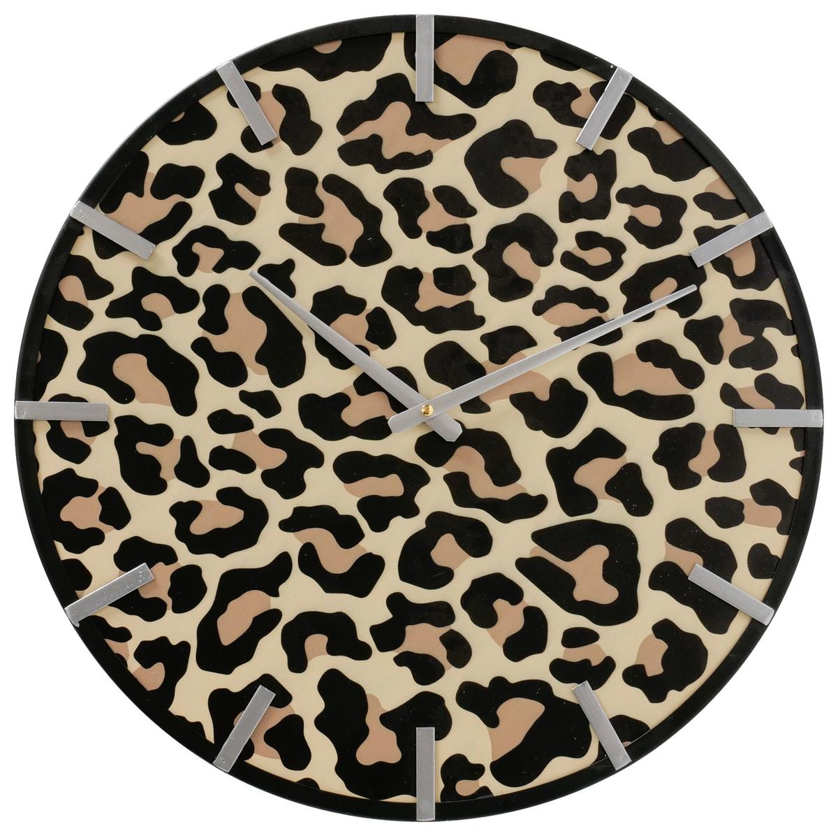 Nástenné hodiny LEONY II - svetlohnedá/čierna, Basics, kov (50cm) - Mömax