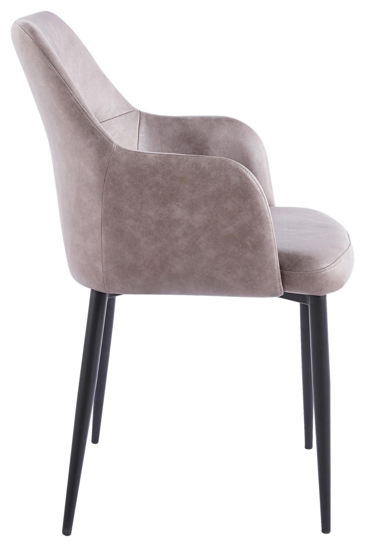 SADA STOLIČIEK S PODRÚČKAMI MERIT - čierna/sivá, Modern, kov/textil (55/88/64cm) - MID.YOU