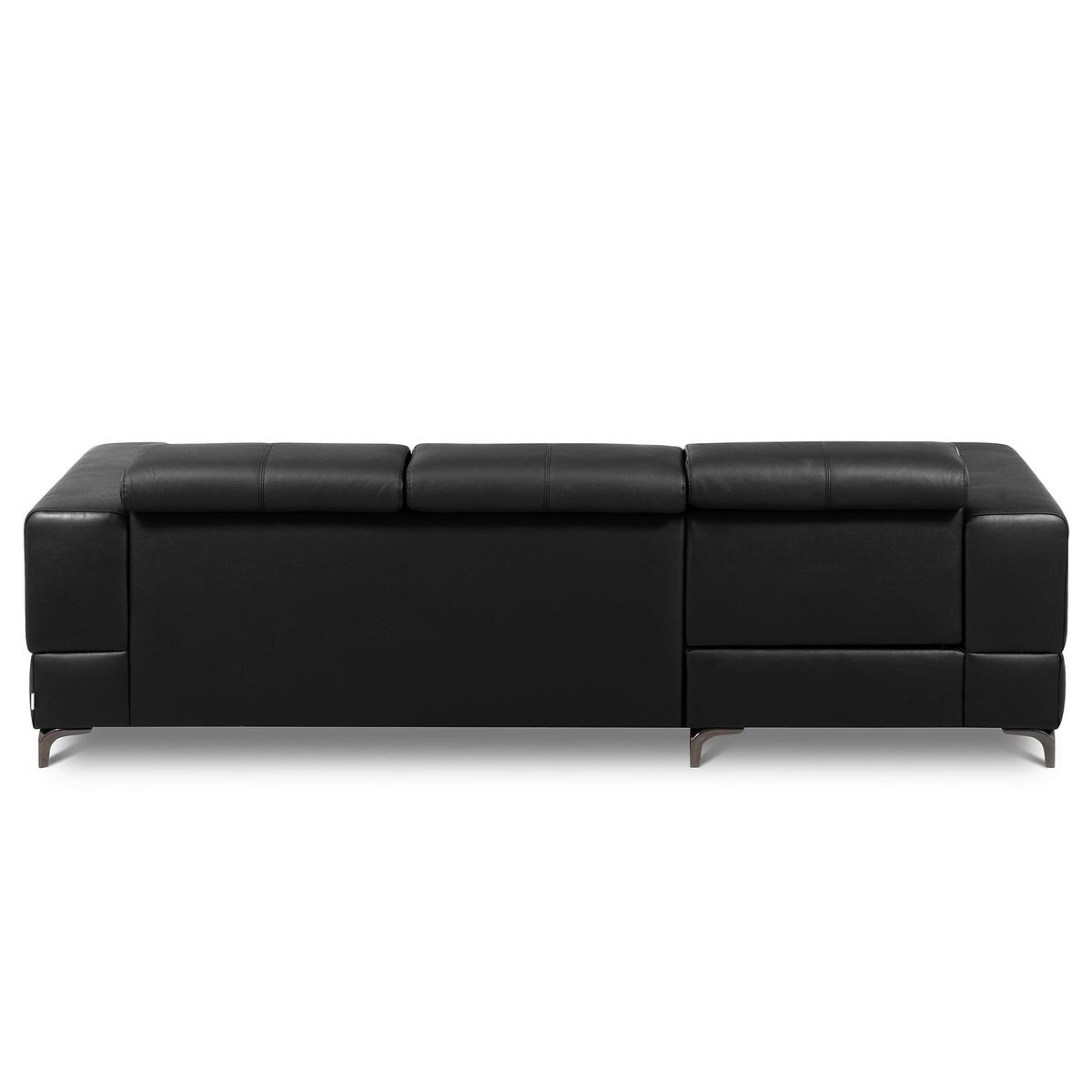 Ecksofa Torino Teilleder Schwarz 173x247 - Schwarz, Design, Leder/Textil (173/247cm) - Livetastic