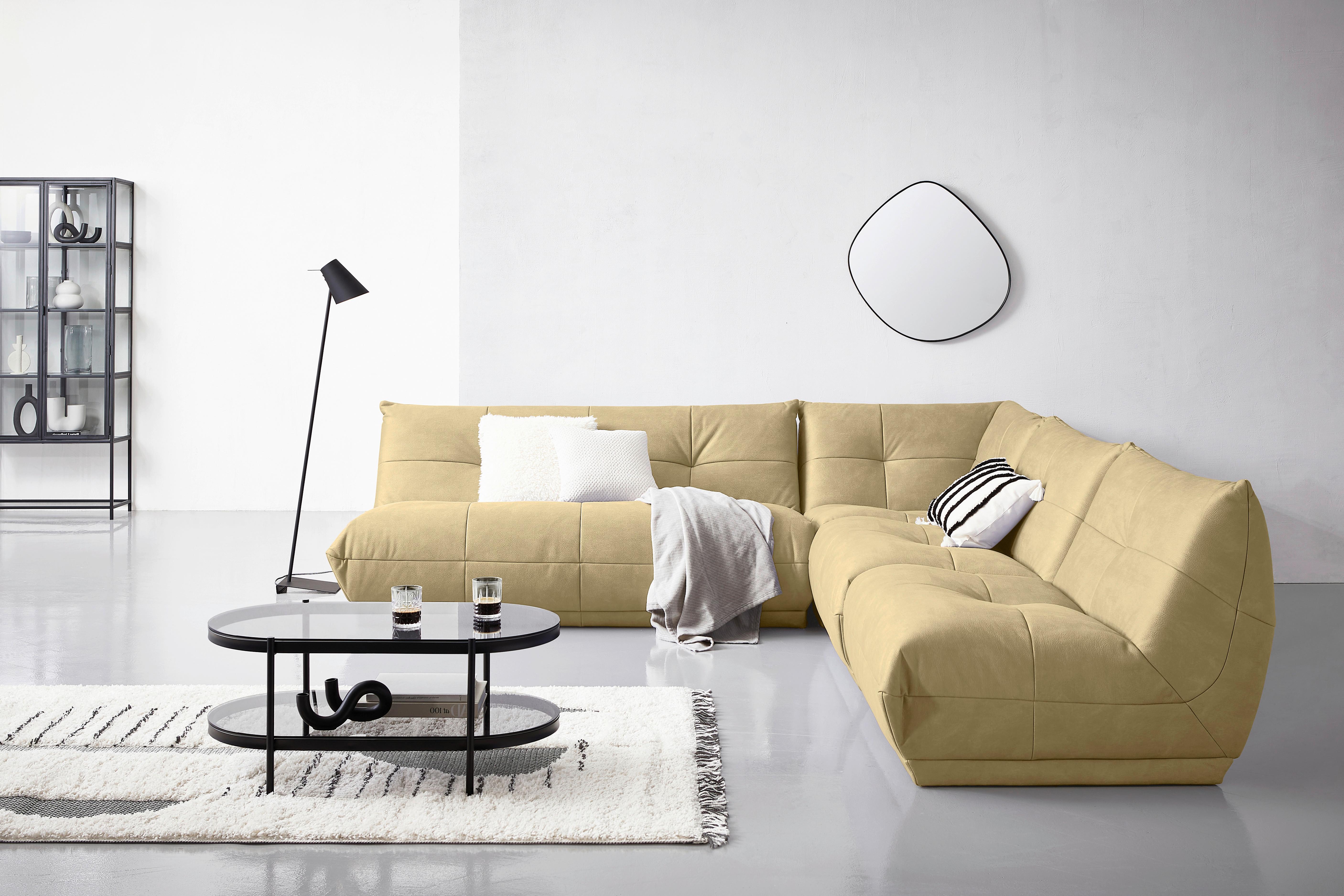 Ecksofa Giselle Beige S: 285x315 Cm - Beige, Trend, Textil (285/315cm) - Livetastic