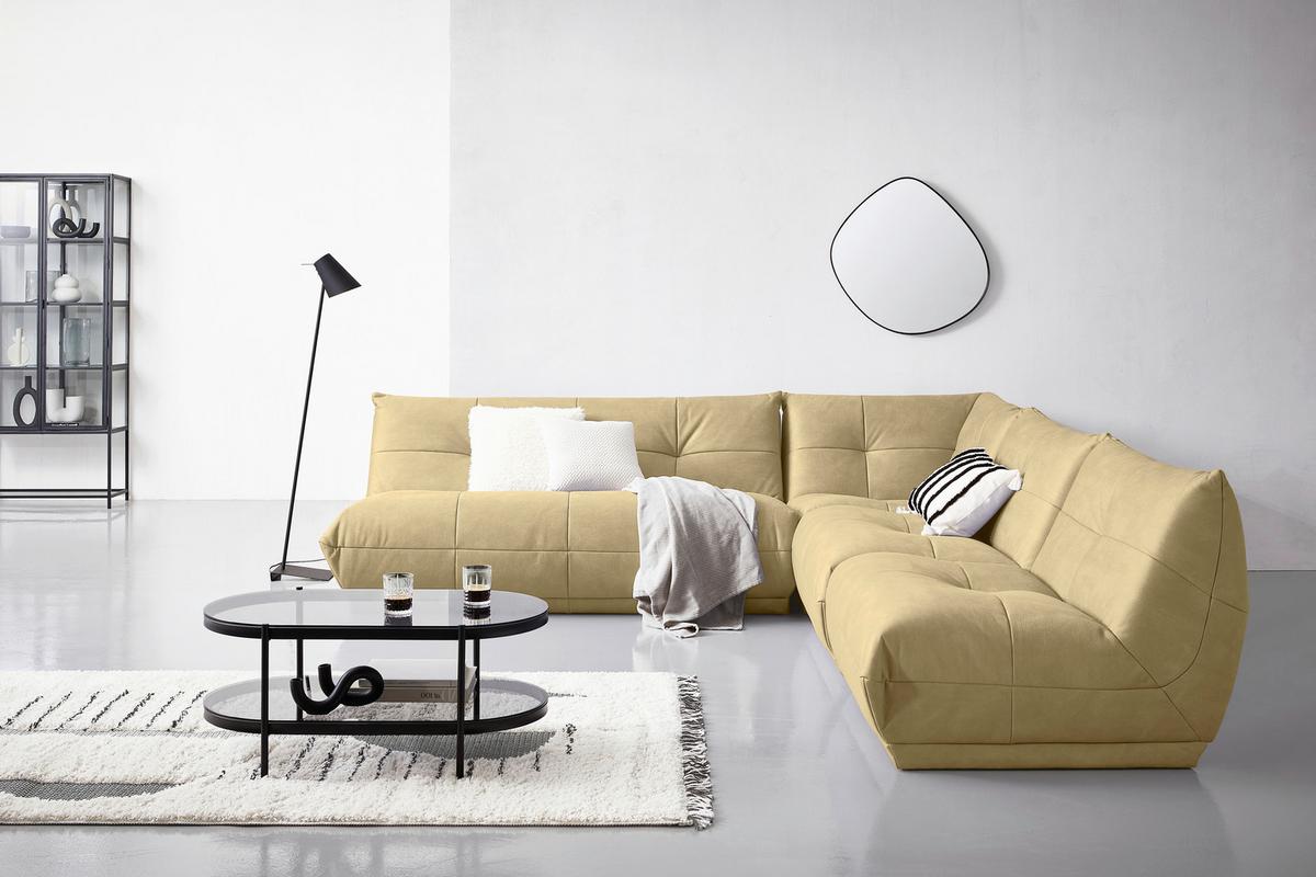 Ecksofa Giselle Beige S: 285x315 cm - Beige, Trend, Textil (285/315cm) - Livetastic