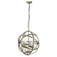 Hängeleuchte Orbit H: 116 cm 4-Flammig, höhenverstellbar - Messingfarben, Design, Metall (46/116cm)