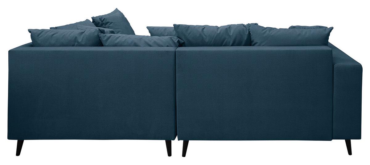 Ecksofa Pruno Dunkelblau S: 247x174 Cm - Schwarz/Dunkelblau, Design, Textil (247/174cm) - MID.YOU