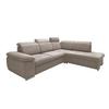 Ecksofa Vasto Taupe S: 283x228 cm - Taupe/Chromfarben, Design, Textil (283/228cm) - Livetastic
