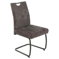 Schwingstuhl Laurina Anthrazit Gepolstert - Anthrazit/Grau, KONVENTIONELL, Textil/Metall (50/97/63cm)