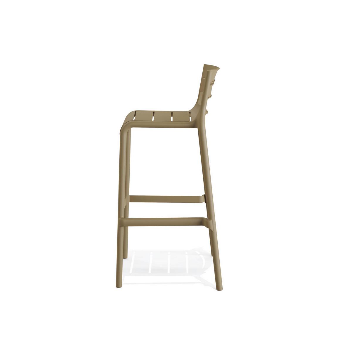 Gartenstuhl-Set 4x Calor – Barstuhl Sand - Sandfarben, MODERN, Kunststoff (49/100/49cm)