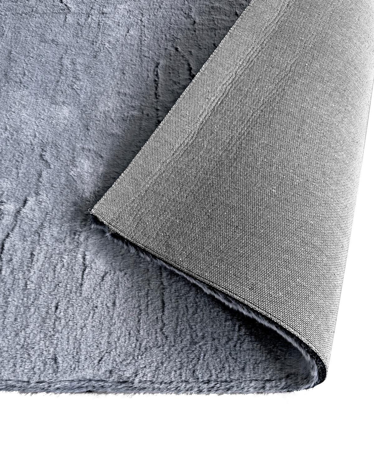 UMĚLÁ KOŽEŠINA Denise 2, 120/160cm, antracit - antracitová, Romantický / Rustikální, kožešina/textil (120/160cm) - Mömax