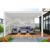 Pergola-Seitenteil 93x235x10cm Wetterfest - Weiß, Basics, Metall (93/235/10cm) - WEIDE