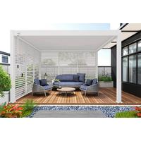 Pergola-Seitenteil 93x235x10cm Wetterfest - Weiß, Basics, Metall (93/235/10cm) - WEIDE