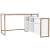 Eckschreibtisch Denver Weiß/ Eiche Artisan D. L: 139cm - Eiche Artisan/Weiß, MODERN, Holzwerkstoff (139/139/75cm) - MID.YOU
