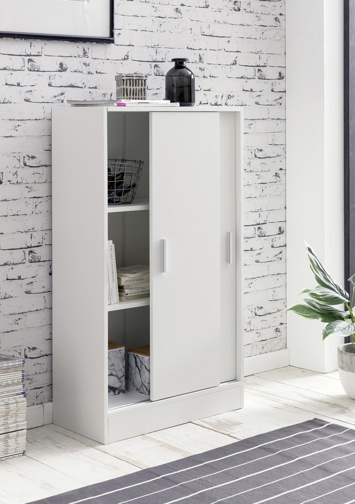 Aktenschrank Weiß B 60 cm - KONVENTIONELL, Holzwerkstoff (60/107,5/28,5cm) - MID.YOU